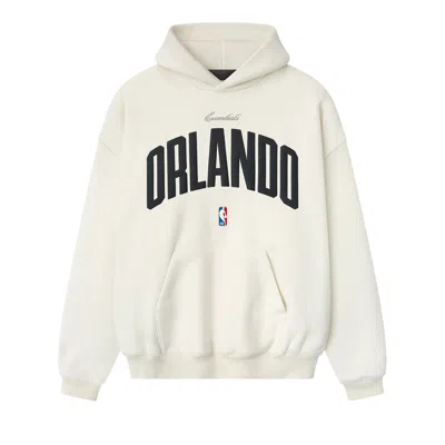 Pre-owned Essentials Fear Of God  Nba Orlando Magic 90s Hoodie 'cream White' | Men's Size S