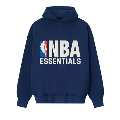 Pre-owned Essentials Fear Of God  Nba Sport Hoodie 'estate Blue' | Men's Size M