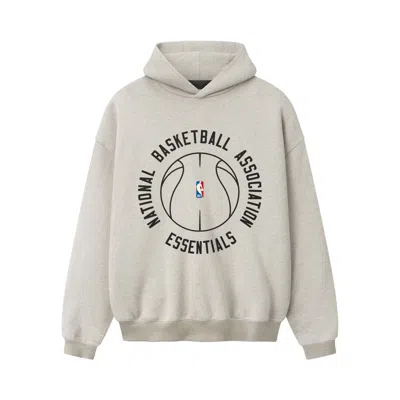 Pre-owned Essentials Fear Of God  Nba X Barkley Hendricks 90s Hoodie 'heather Stone W/ Heather Rib' | Tan | Men In Brown