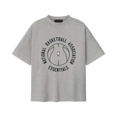 Pre-owned Essentials Fear Of God  Nba X Barkley Hendricks 90s Tee 'concrete Heather' | Grey | Men's Size M In Gray