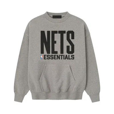 Pre-owned Essentials Fear Of God  Nets Sport Crewneck 'warm Heather' | Grey | Men's Size L In Gray