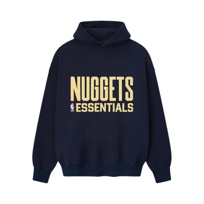 Pre-owned Essentials Fear Of God  Nuggets Sport Hoodie 'midnigth Navy' | Blue | Men's Size Xl