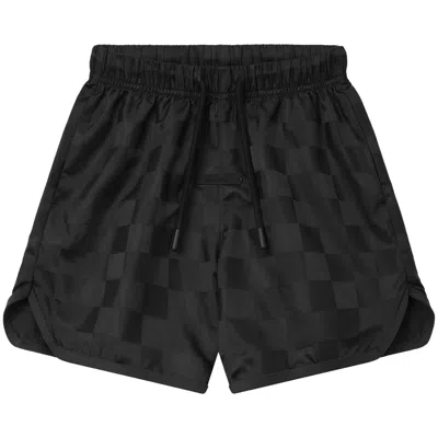 Pre-owned Essentials Fear Of God  Nylon Checkered Gym Short 'vintage Black' | Kid's Size 10