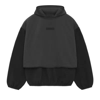 Pre-owned Essentials Fear Of God  Nylon Fleece Hooded Sweatshirt 'black'