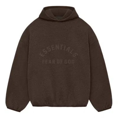 Essentials Fear Of God  Nylon Fleece Hoodie 'heather Wood'