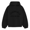 Essentials Fear Of God  Ss24 Nylon Fleece Hoodie 'jet Black'