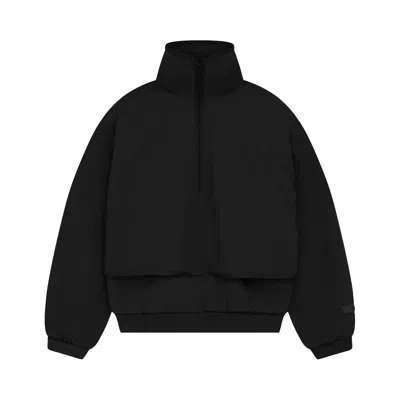 Pre-owned Essentials Fear Of God  Nylon Fleece Mockneck Sweater 'jet Black/jet Black'