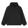 Essentials Tech Nylon Half Zip Anorak In Black