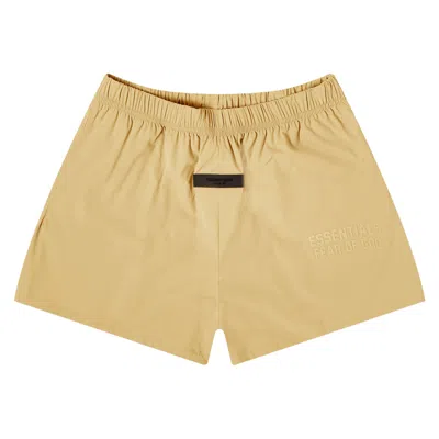 Pre-owned Essentials Fear Of God  Nylon Short 'light Tuscan' In Yellow