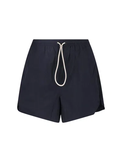 Essentials Fear Of God  Nylon Swim Shorts In Black