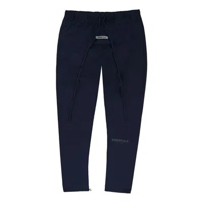 Essentials Fear Of God  Nylon Track Pants 'navy' In Black
