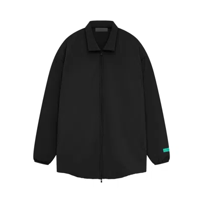Pre-owned Essentials Fear Of God  Nyon Filled Shirt Jacket 'jet Black'