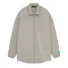 Essentials Fear Of God  Nyon Filled Shirt Jacket 'seal' In Gray