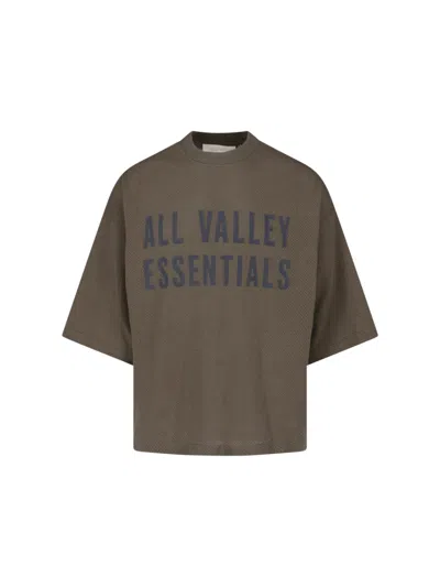 ESSENTIALS FEAR OF GOD ESSENTIALS OVERSIZED GRAPHIC MESH T-SHIRT