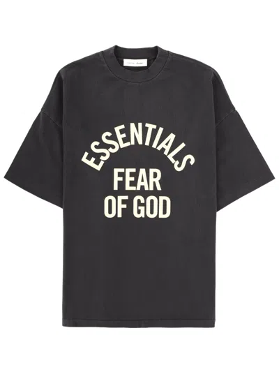 Essentials Fear Of God  Oversized Graphic T-shirt In Black