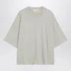 Essentials Fear Of God  Oversized Greige Cotton-blend T-shirt In Gray