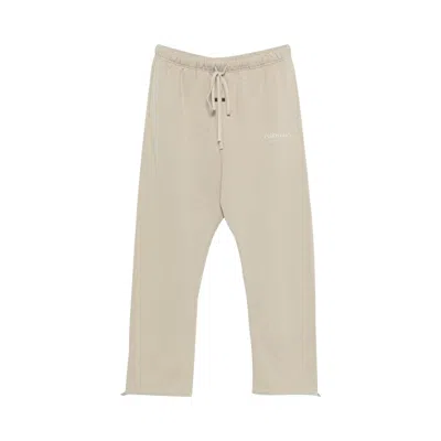 Pre-owned Essentials Fear Of God  Oxford Relaxed Trackpants 'abbey Stone' | Tan | Men's Size L In Brown