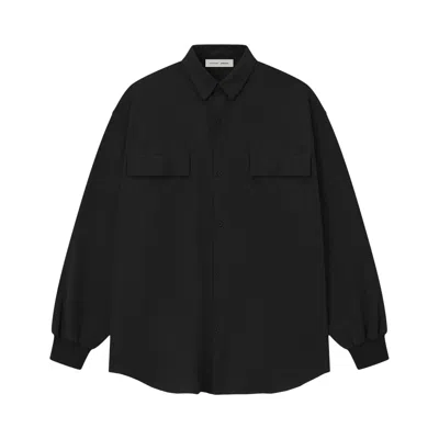 Pre-owned Essentials Fear Of God  Oxford Shirt 'jet Black' | Men's Size M