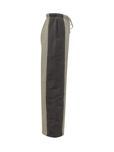 Essentials Fear Of God  Panelled Lounge Pant In Cotton-blend Fleece In Seal Heather/iron Grey
