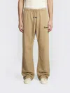 Essentials Flare Logo-patch Drawstring Track Pants In Brown