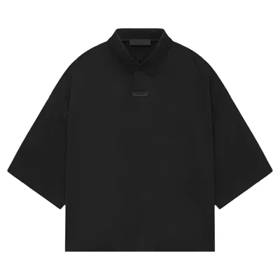 Pre-owned Essentials Fear Of God  Pique Cropped Polo 'black' | Women's Size S
