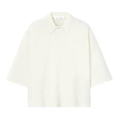 Pre-owned Essentials Fear Of God  Pique Signature 90s Cropped Polo 'ivory' | Cream | Men's Size M