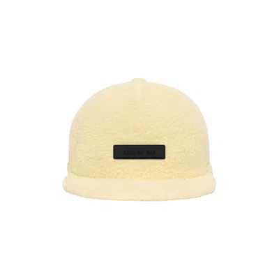 Pre-owned Essentials Fear Of God  Polar Fleece Baseball Cap 'garden Yellow'