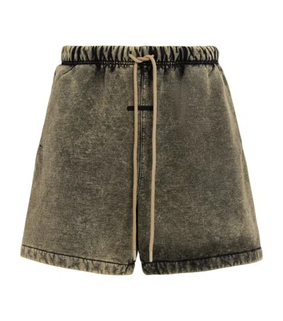 Essentials Fear Of God  Printed Classic Sweatshorts In Black
