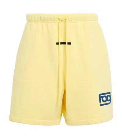 Essentials Fear Of God  Printed Classic Sweatshorts In Yellow