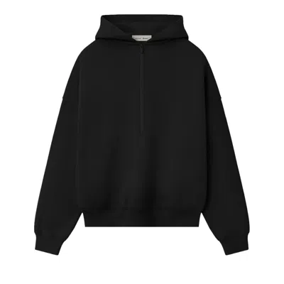 Pre-owned Essentials Fear Of God  Property Lounge Half Zip Hoodie 'black' | Men's Size L