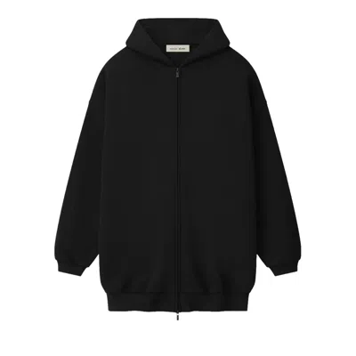 Pre-owned Essentials Fear Of God  Property Lounge Long Zip Hoodie 'black' | Men's Size S