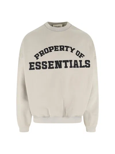 Essentials Fear Of God  Property Of  Graphic Crewneck Sweatshirt In Grey