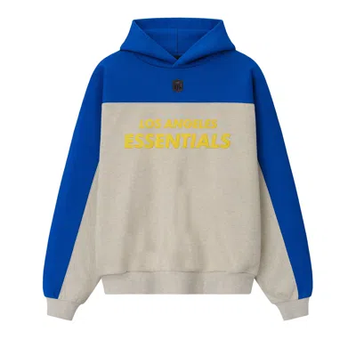 Pre-owned Essentials Fear Of God  Rams 90s Relaxed Hoodie 'vanilla Heather' | Grey | Men's Size L