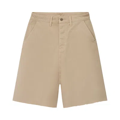 Pre-owned Essentials Fear Of God  Raw Cut 5-pocket Short 'overdyed Dune' | Tan | Men's Size 30