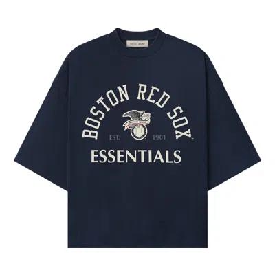 Pre-owned Essentials Fear Of God  Red Sox American League Merch Tee 'dark Sapphire' | Blue | Men's Size S