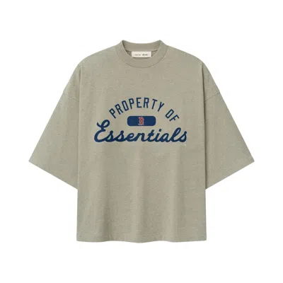 Pre-owned Essentials Fear Of God  Red Sox Merch Tee 'seal Heather' | Grey | Men's Size M In Gray