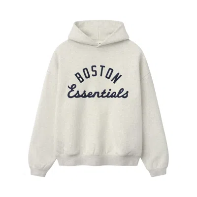 Pre-owned Essentials Fear Of God  Red Sox Sport Hoodie 'oatmeal Heather/ Light Heather Rib' | Cream | Men's Siz In White