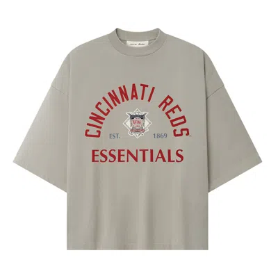Pre-owned Essentials Fear Of God  Reds National League Merch Tee 'seal' | Grey | Men's Size Xl