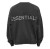 Essentials Fear Of God  Reflective Logo Sweatshirt 'black' In Black