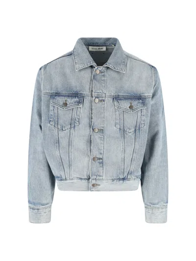 Essentials Fear Of God  Light Blue Vintageeffect Denim Jacket