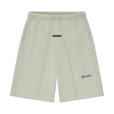 Pre-owned Essentials Fear Of God  Relaxed Fleece Sweatshort With Piping 'abbey Stone/abbey Stone' | Tan | Men's In Brown