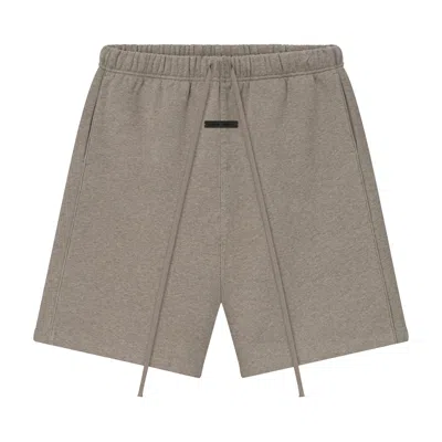 Pre-owned Essentials Fear Of God  Relaxed Fleece Sweatshort With Piping 'homestead Heather' | Tan | Men's Size