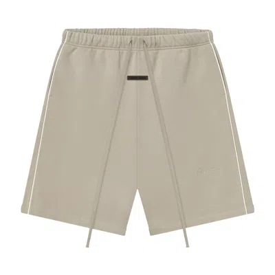 Pre-owned Essentials Fear Of God  Relaxed Fleece Sweatshort With Piping 'timber/cloud White' | Cream | Men's Si