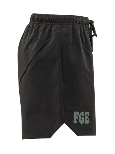 Essentials Fear Of God  Relaxed Gym Shorts In Vintage Black