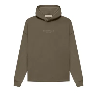 Pre-owned Essentials Fear Of God  Relaxed Hoodie 'wood' In Brown