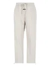 Essentials Logo-patch Drawstring Track Pants In Metallic
