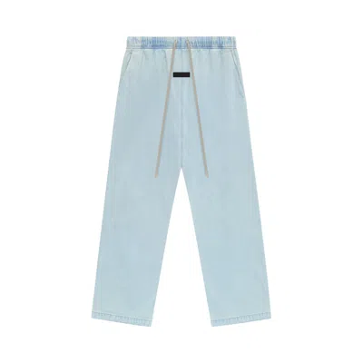Pre-owned Essentials Fear Of God  Relaxed Pants 'light Washed Denim' In Blue