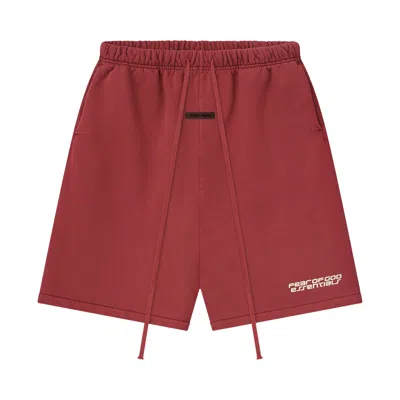 Pre-owned Essentials Fear Of God  Relaxed Sweatshort 'crimson' | Red | Men's Size M