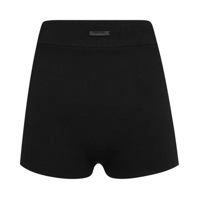 Pre-owned Essentials Fear Of God  Rib Boy Short 'vintage Black' | Women's Size S