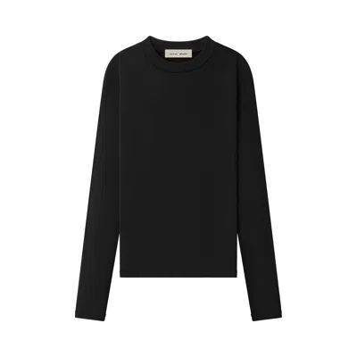 Pre-owned Essentials Fear Of God  Rib Fitted Long Sleeve Tee 'vintage Black' | Women's Size M